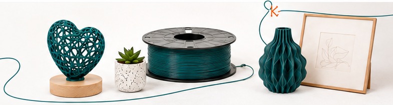 Filament spool and 3DReimagined printed pieces