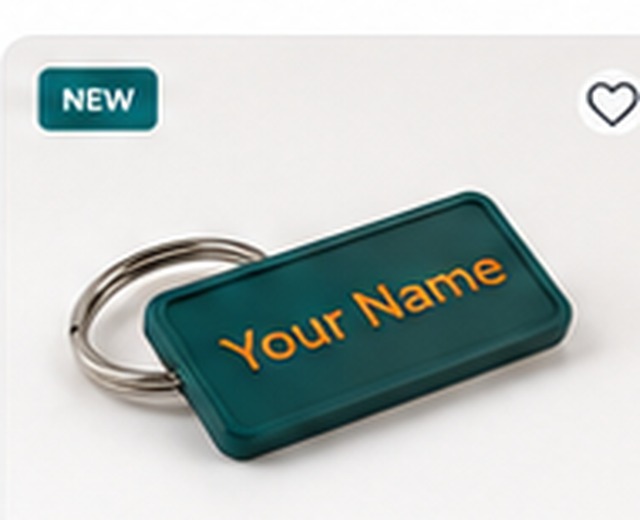 Personalised 3D printed name tag