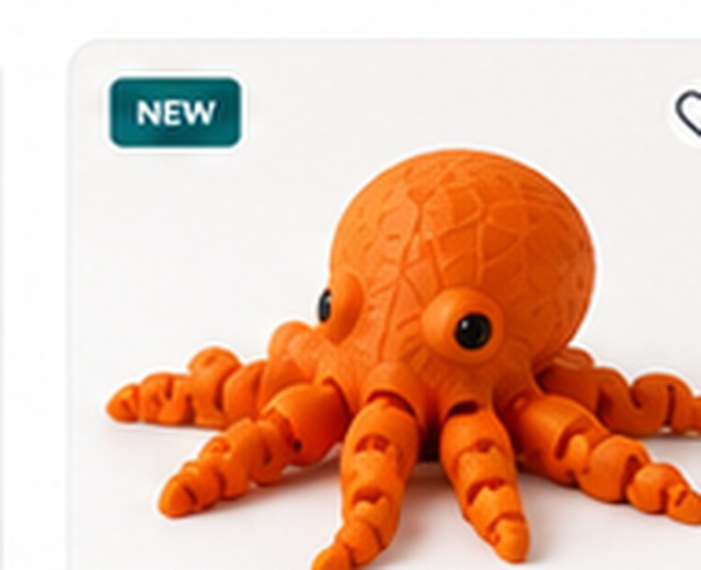 Colourful 3D printed party gifts